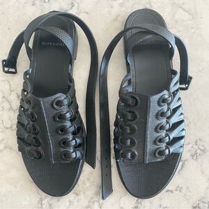 Givenchy Black Gladiator Sandals